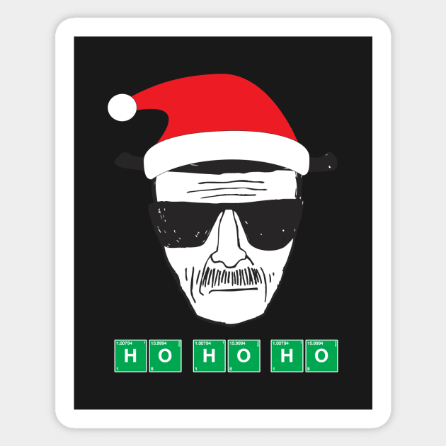 Heisenberg Ho Ho Ho Christmas Breaking Bad Sticker by Rebus28